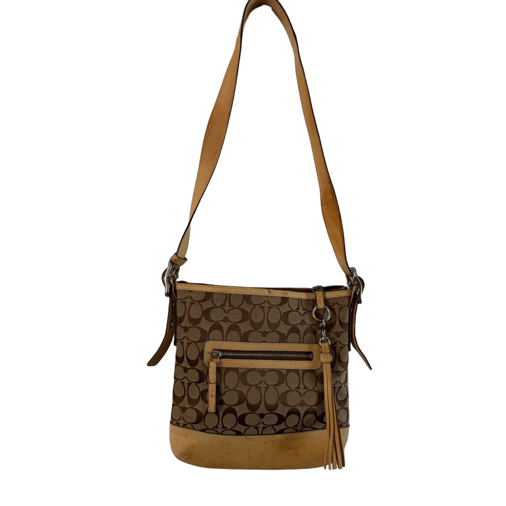 Coach Signature Crossbody Bag with Monogram Pattern